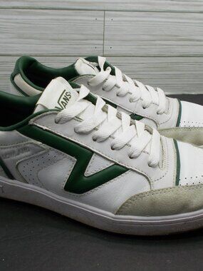 Vans Serio Collection Lowland Men's 10 Comfy Cush White Green Shoes